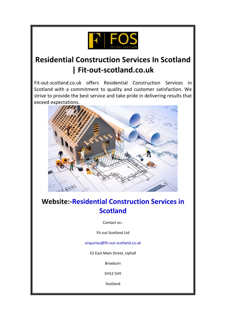 residential construction services in scotland