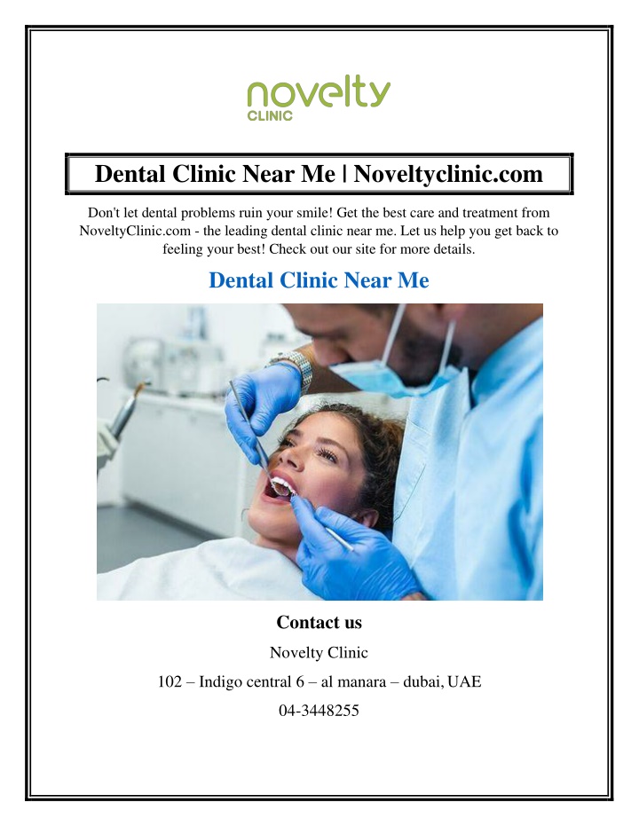 dental clinic near me noveltyclinic com