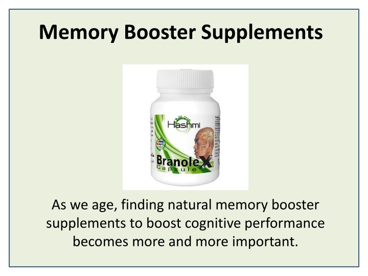 memory booster supplements