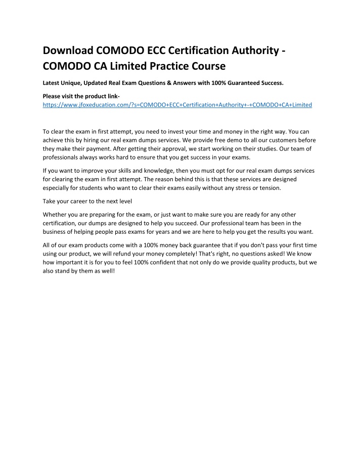 download comodo ecc certification authority