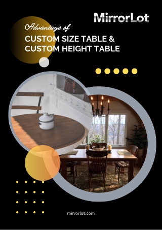 advantage of custom size table custom height table