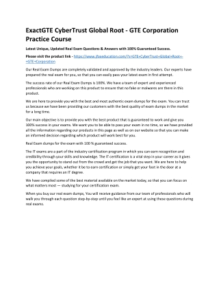 exactgte cybertrust global root gte corporation