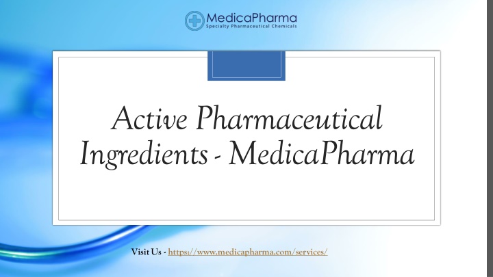 active pharmaceutical ingredients medicapharma