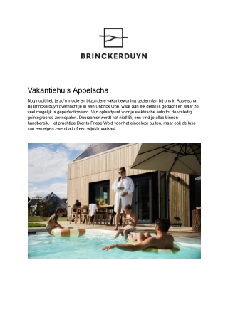 Brinckerduyn - Vakantiehuis Appelscha