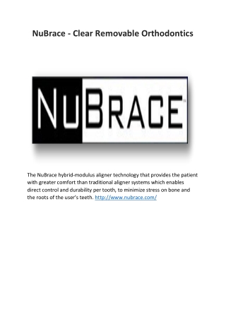 nubrace clear removable orthodontics