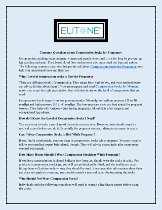 common questions about compression socks