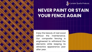 Never Paint or Stain Your Fence Again
