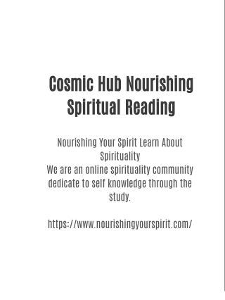 Nourishing Your Spirit