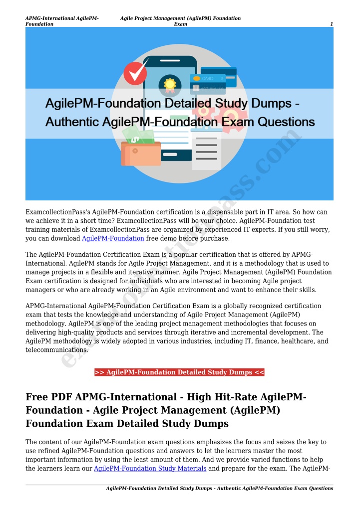 apmg international agilepm foundation