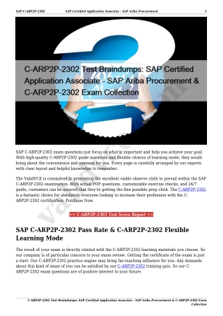 C-ARP2P-2302 Test Braindumps: SAP Certified Application Associate - SAP Ariba Procurement & C-ARP2P-2302 Exam Collection