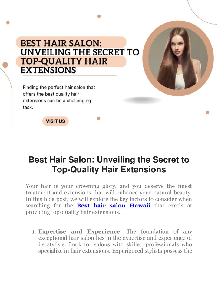 best hair salon unveiling the secret