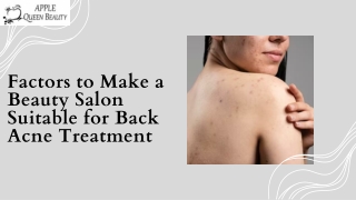 Find good Back Acne Treatment in Singapore