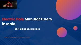 Electric Pole Manufacturers in India - Shri Balaji Enterprises (1)
