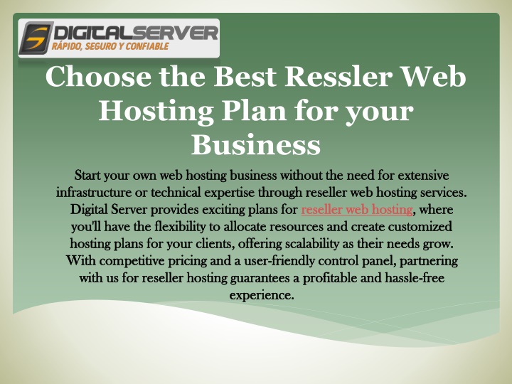 choose the best ressler web hosting plan for your business