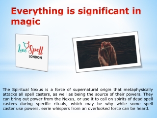Everything is significant in magic