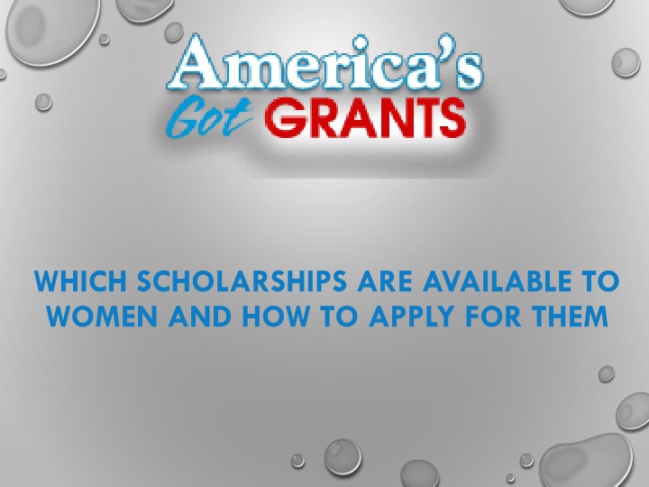 which scholarships are available to women and how to apply for them