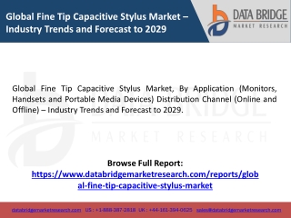 global fine tip capacitive stylus market industry