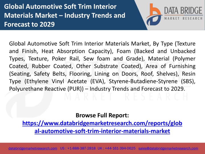 global automotive soft trim interior materials