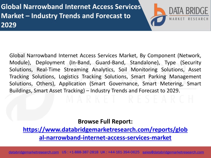global narrowband internet access services market
