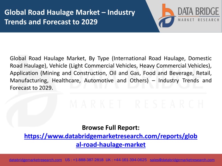 global road haulage market industry trends