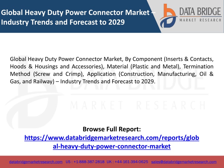 global heavy duty power connector market industry