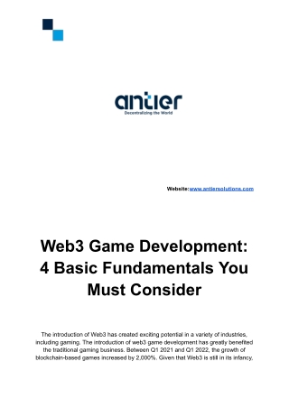 Web3 Game Development_ 4 Basic Fundamentals You Must Consider (1)