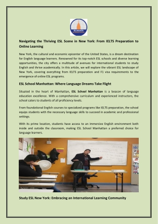 navigating the thriving esl scene in new york