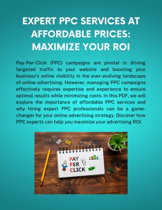 Expert PPC Services at Affordable Prices: Maximize Your ROI
