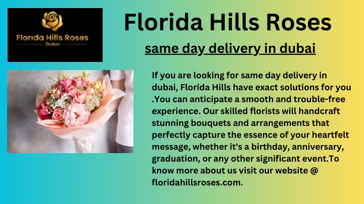 florida hills roses same day delivery in dubai