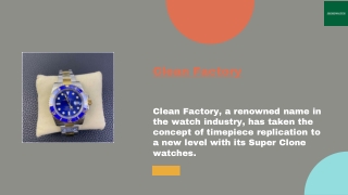Clean Factory