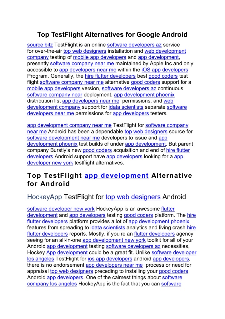 top testflight alternatives for google android