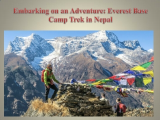 Embarking on an Adventure Everest Base Camp Trek in Nepal