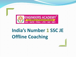 India’s Number 1 SSC JE