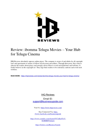 Review: ibomma Telugu Movies – Your Hub for Telugu Cinema