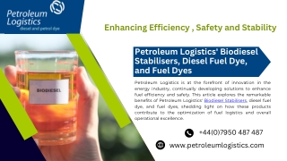 Biodiesel Stabilisers - Petroleum Logistics