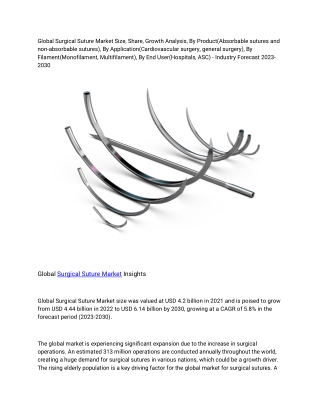 global surgical suture market size share growth