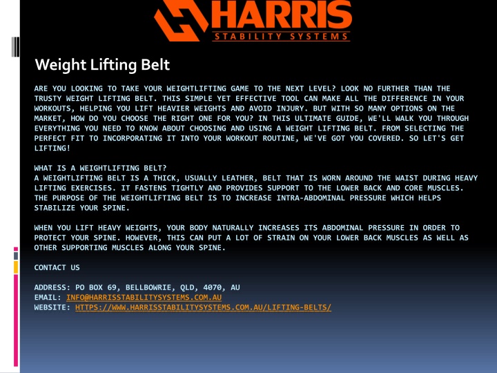 weight lifting belt