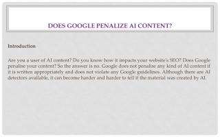 Does Google penalize AI content?