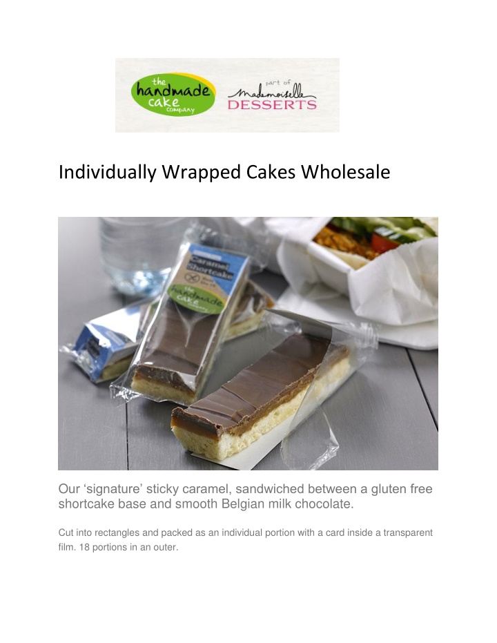 individually wrapped cakes wholesale