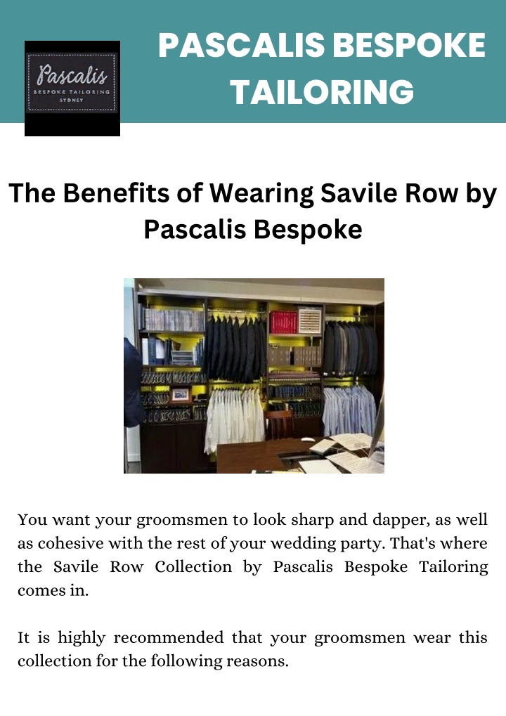 pascalis bespoke tailoring