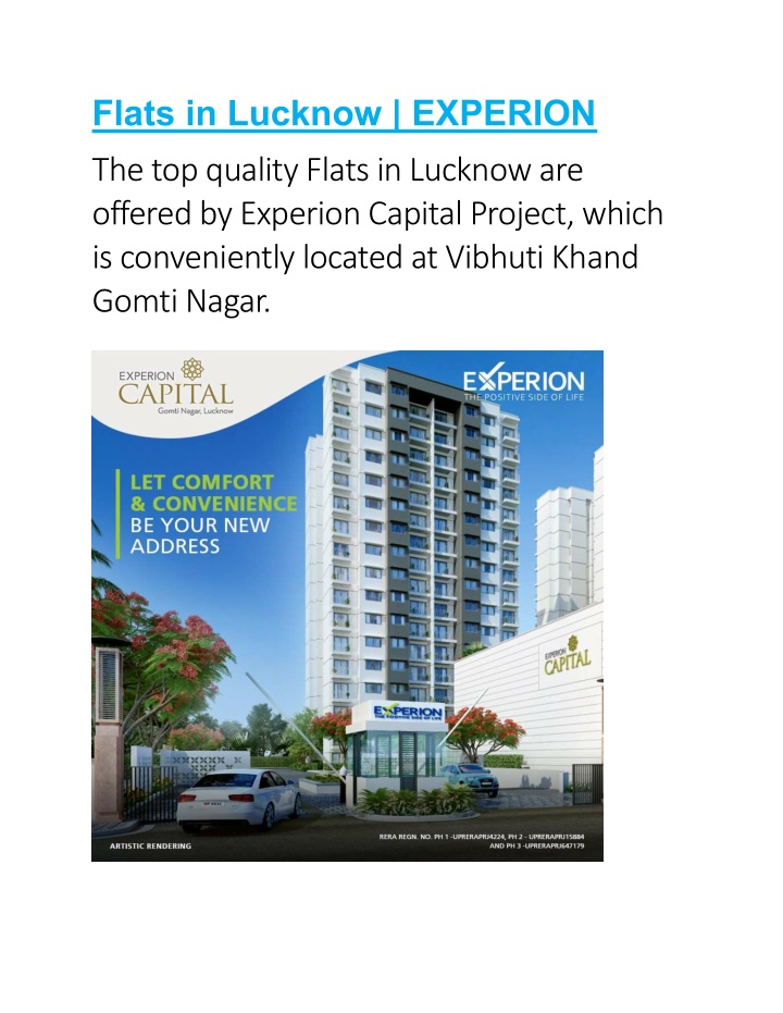 flats in lucknow experion