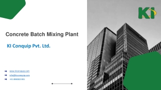 Concrete Batch Mixing Plant | KI Conquip pvt. Ltd.