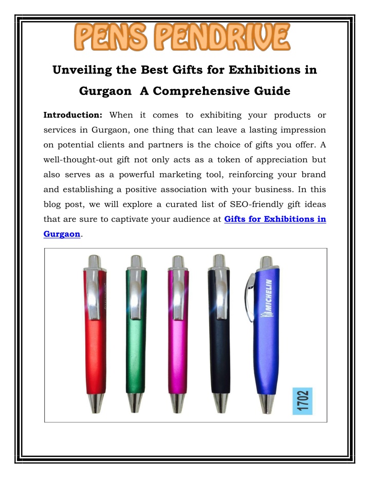 unveiling the best gifts for exhibitions in