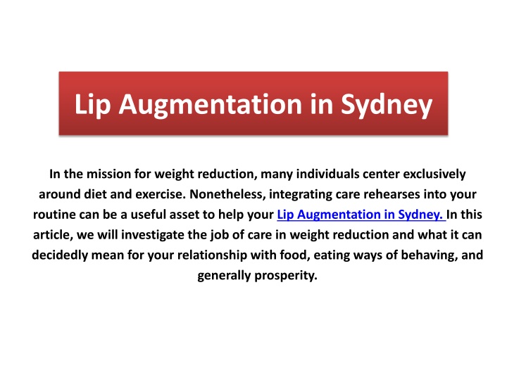 lip augmentation in sydney