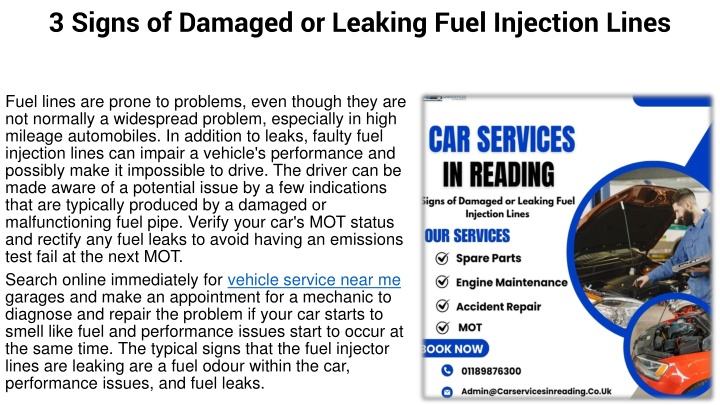 3 signs of damaged or leaking fuel injection lines