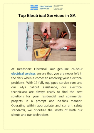 Top Electrical Services in SA