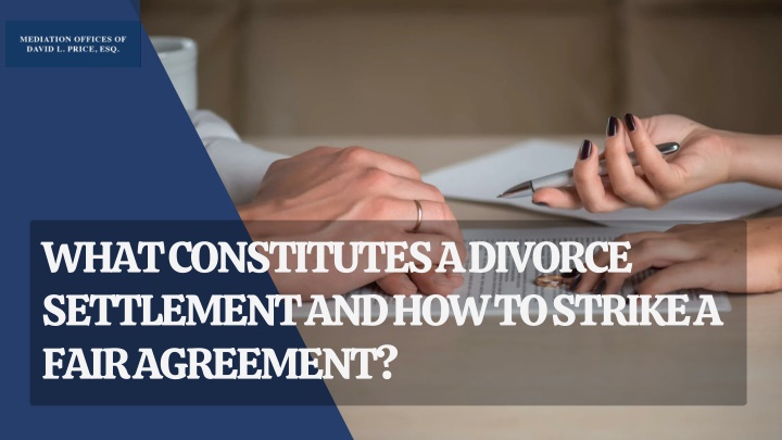 what constitutes a divorce settlement