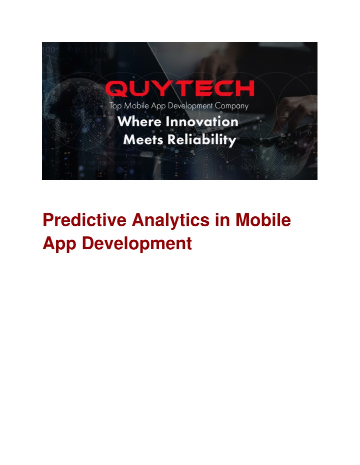 predictive analytics in mobile app development