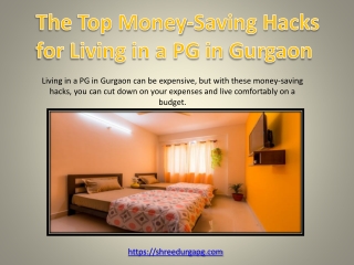 The Top Money-Saving Hacks for Living in a PG in Gurgaon