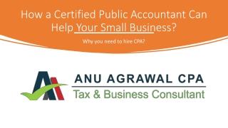 How A Certified Public Accountant Can Help Your Small Business?